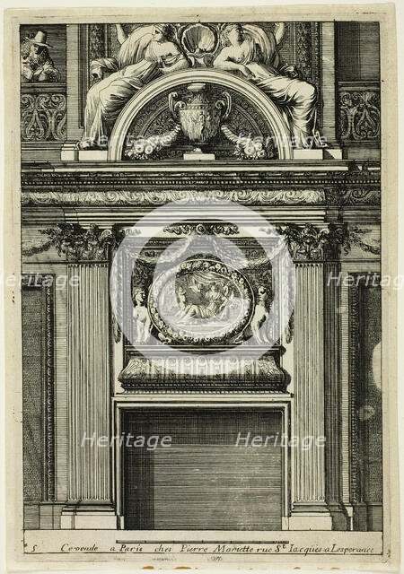 Chimneys in the Italian Manner, c. 1665. Creator: Jean le Pautre.