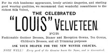 Advertisement for the Celebrated "Louis" Velveteen, 1890. Creator: Unknown.