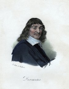 Rene Descartes, French philosopher, mathematician, and scientist, (c19th century).Artist: Delpech