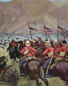 Charging of the English cavalry, Africa, 1898.  Creator: Unknown.