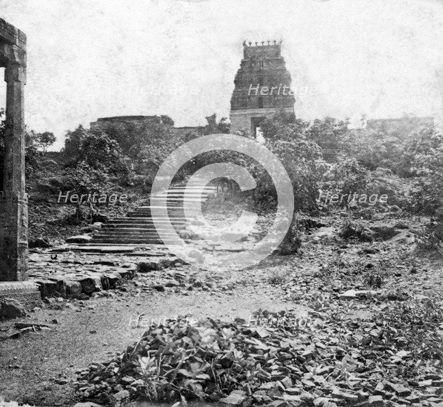 A ruined temple near Madras, India, 1874. Artist: Unknown