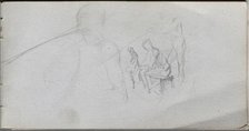 Sketchbook, page 98: Study of Figures. Creator: Ernest Meissonier (French, 1815-1891).
