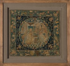 Pillow Cover (Depicting the Annunciation), Switzerland, 1550/1600. Creator: Unknown.