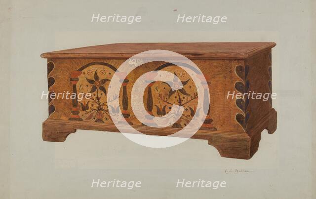 Pa. German Chest, c. 1940. Creator: Carl Strehlau.