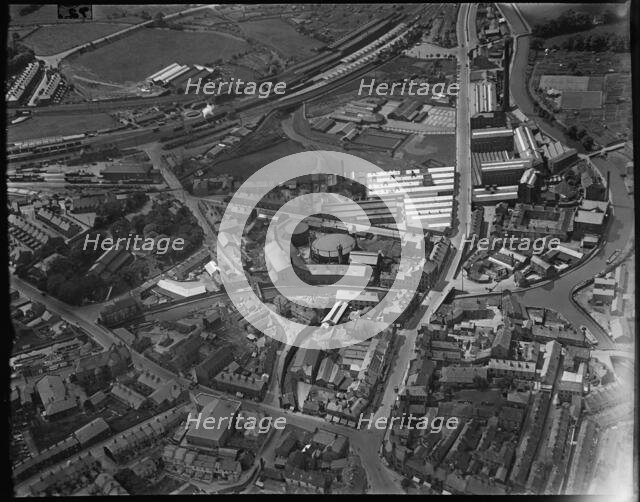 Swadford Street, the Gas Works and environs, Skipton, North Yorkshire, c1930s. Creator: Arthur William Hobart.