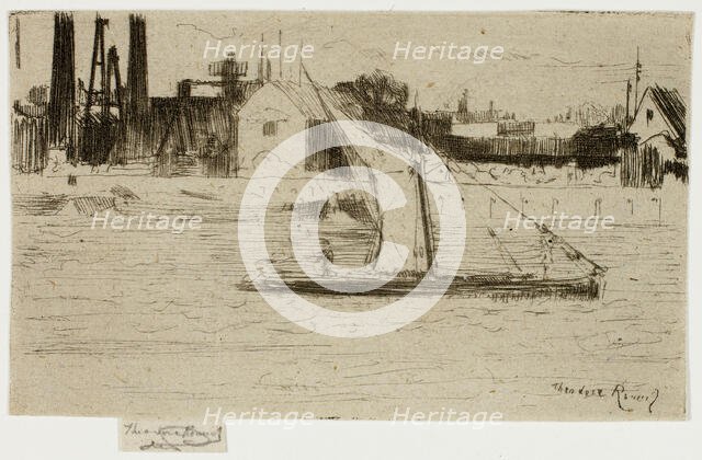 The Little Barge, Chelsea, 1888-89. Creator: Theodore Roussel.
