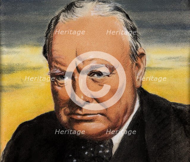 Winston Churchill, c1944. Creators: William Timym, Central Office of Information.
