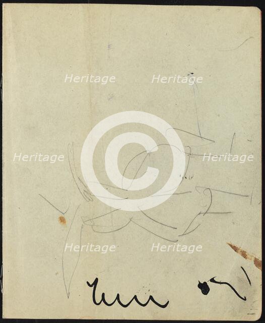 Dancers and Performers (Page from a Sketchbook), c. 1911. Creator: Ernst Kirchner.