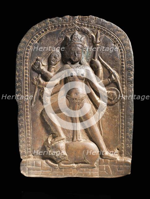 The Hindu Goddess Durga (image 1 of 4), 1090. Creator: Unknown.