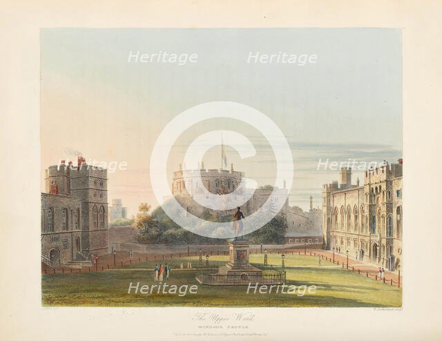 The Upper Ward of Windsor Castle, 1819. Creator: Wild, Charles (1781-1835).