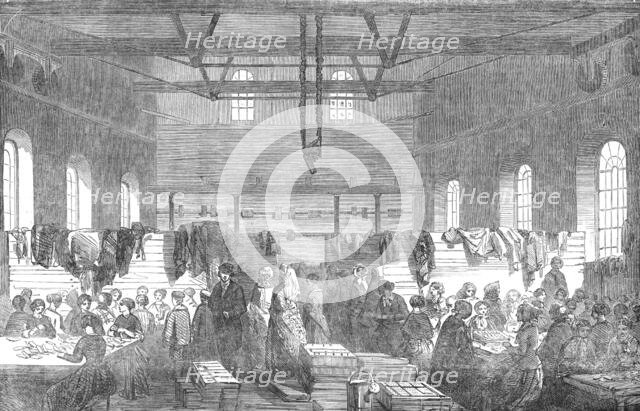 Ammunition Works at Northfleet - Ball-Cartridge-Making, 1854. Creator: Unknown.