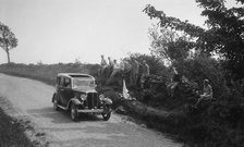 Standard saloon competing in the RSAC Scottish Rally, 1930s. Artist: Bill Brunell.