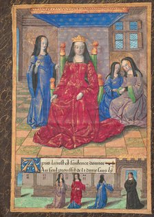 Anne of Brittany Enthroned and Accompanied by Her Ladies-in-Waiting, about 1493. Creator: Master of the Chronique Scandaleuse.