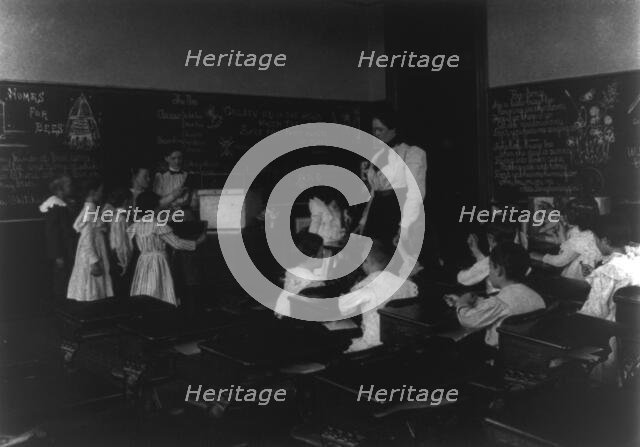 Washington, D.C. Public Schools - classroom scenes and school activities, (1899?). Creator: Frances Benjamin Johnston.
