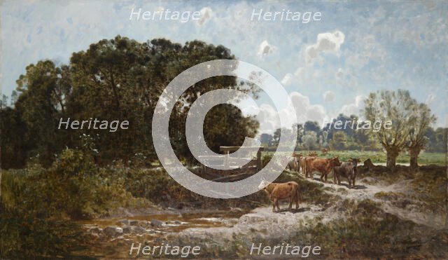 Cattle on the Pasture, 1876. Creator: Jozef Szermentowski.