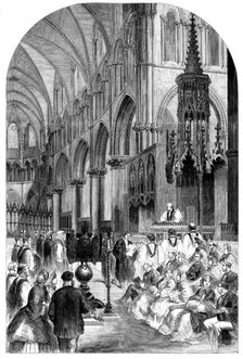 Enthronisation of the Most Rev. Dr. Charles Thomas Longley, Lord Archbishop of Canterbury..., 1862. Creator: Unknown.