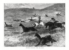 'Hunting Guanacos with the Bolas', South America, 1877. Artist: Unknown