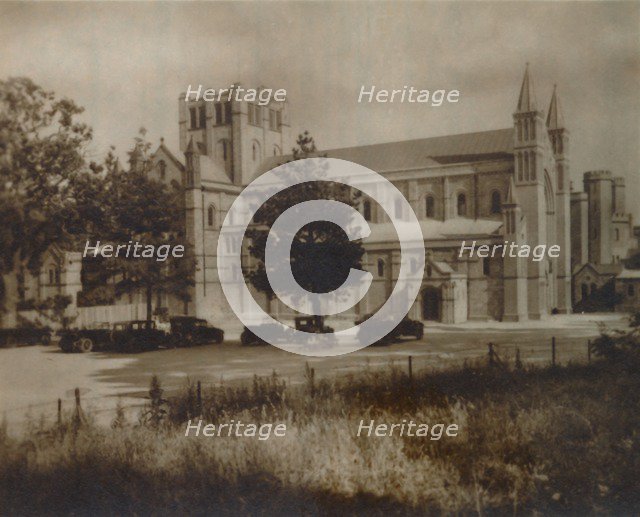 'Buckfast Abbey Church, (North View)', late 19th-early 20th century. Artist: Unknown.