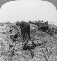 British casualties, Ypres salient, Belgium, World War I, 1915. Artist: Realistic Travels Publishers