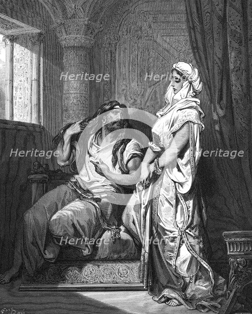 Samson and Delilah, 1866. Artist: Gustave Doré