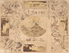 Designs for the decoration of a ceiling, late 18th-mid-19th century. Creator: Giuseppe Bernardino Bison.