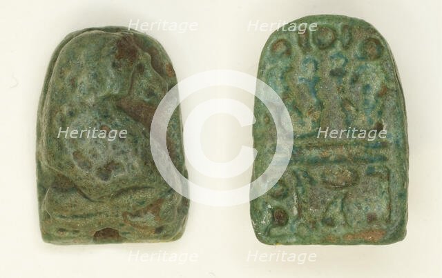 Scaraboid: Squatting Baboon, Egypt, New Kingdom, Dynasties 18-20 (about 1550-1069 BCE). Creator: Unknown.