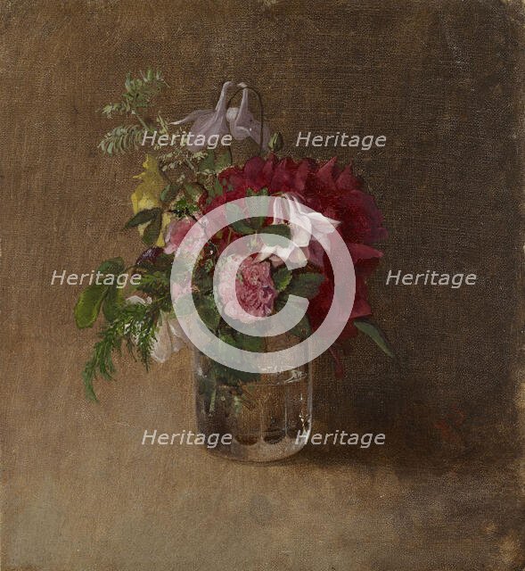 Flowers in a Glass, 1873. Creator: Albert Edelfelt.