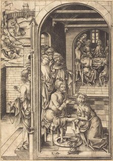 Christ Washing the Feet of the Apostles, c. 1480. Creator: Israhel van Meckenem.