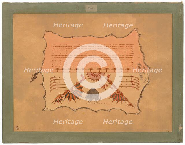 Facsimile of an Omaha Robe, 1861/1869. Creator: George Catlin.