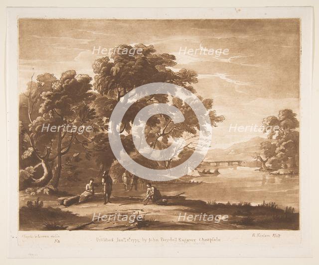 Landscape with Figures, 1774. Creator: Richard Earlom.