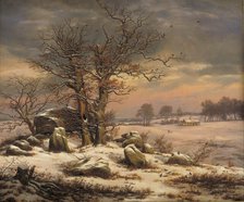 Winter Landscape near Vordingborg, Denmark, 1829. Creator: Johan Christian Dahl.