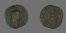 Sestertius (Coin) Portraying Emperor Gordianus, 238-244. Creator: Unknown.