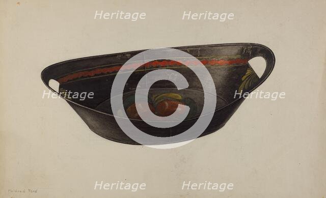 Bread Tray, c. 1938. Creator: Mildred Ford.