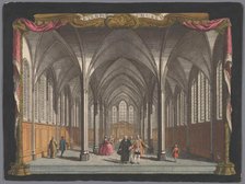View of the interior of the Temple Church in London, 1750. Creator: Anon.
