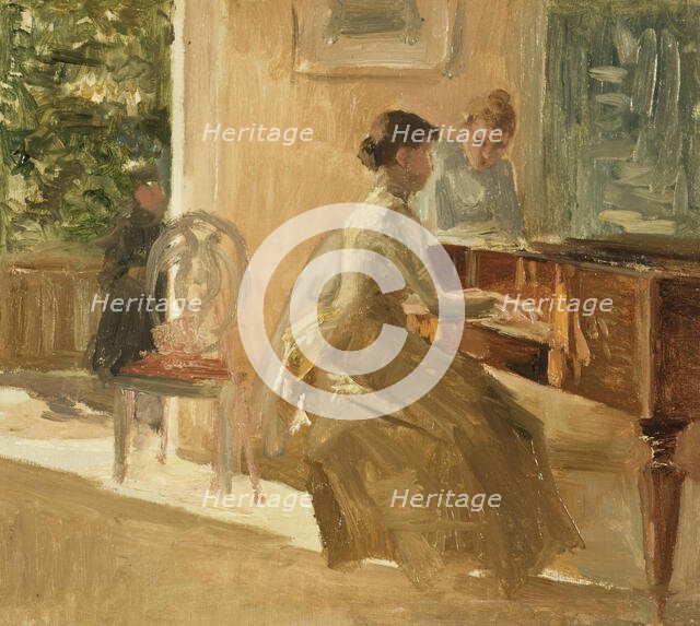 In the Drawing-room at Haiko, 1888. Creator: Albert Edelfelt.