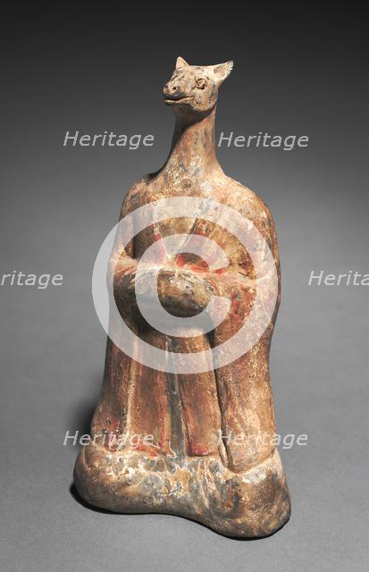 Mortuary Figure of the Zodiac Sign: Dog (Aquarius), 500s. Creator: Unknown.