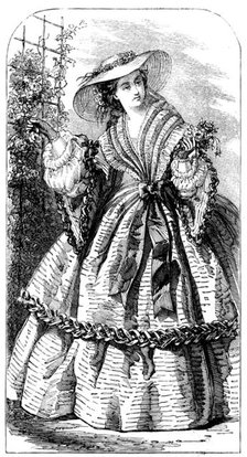 Fashions for August - Country or Seaside Dress, 1858. Creator: Unknown.