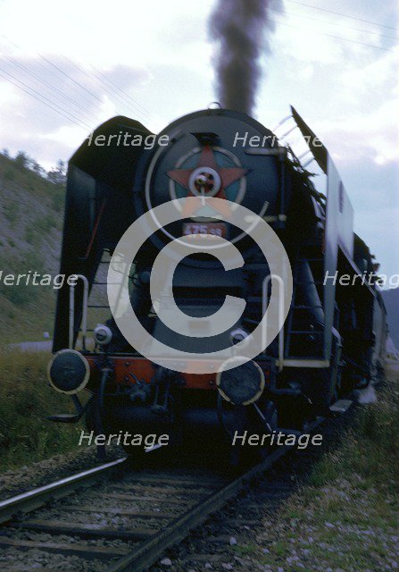 Railway engine. Artist: Unknown