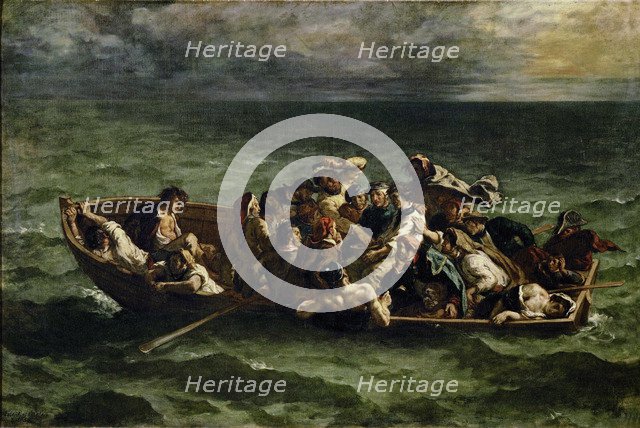 The Shipwreck of Don Juan. Artist: Delacroix, Eugène (1798-1863)