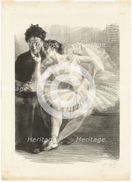 Dancer and Her Mother, from the eighth album of L'Estampe originale, 1894. Creator: Paul Charles Renouard.