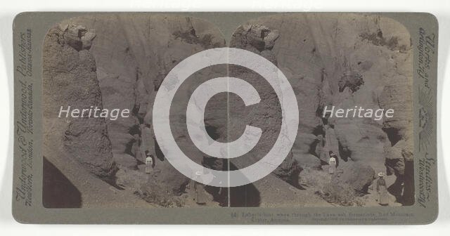 Labyrinthine ways through the Lava ash formations, Red Mountain Crater, Arizona, 1903. Creator: Underwood & Underwood.