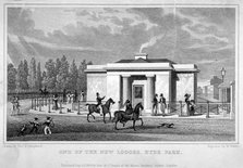 View of a lodge in Hyde Park, London, 1828.                                                       Artist: W Wallis