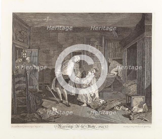 Marriage a la Mode. Plate V: The Bagnio, 1745. Creator: Hogarth, William (1697-1764).