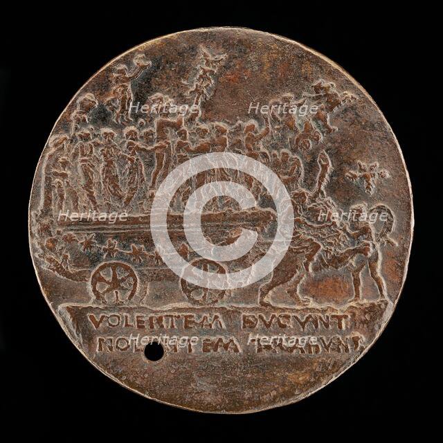 Triumphal Car with Mercury and the Muses [reverse], c. 1480. Creator: Bertoldo di Giovanni.