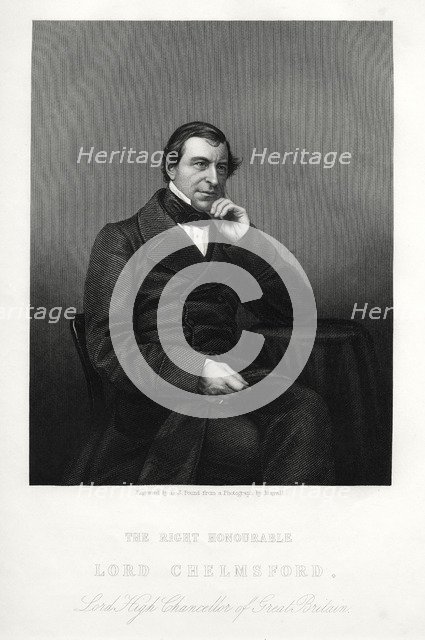 Frederic Thesiger, 1st Baron Chelmsford, English jurist and politician, c1880.Artist: DJ Pound