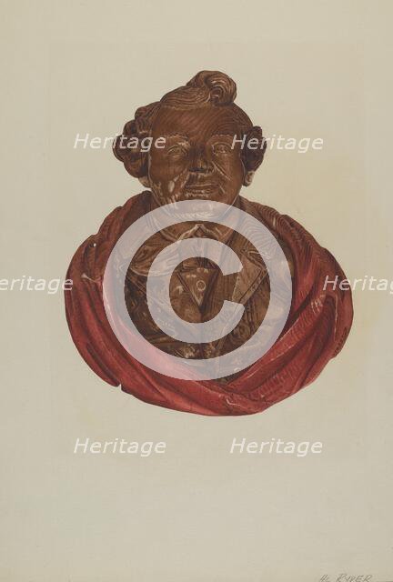 Ship's Sternpiece, c. 1939. Creator: Albert Ryder.