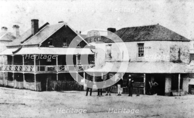 Corner Adelaide and Edward Streets, 1873.  Creator: Unknown.