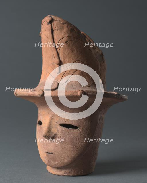 Male Haniwa Head, c. 500-600. Creator: Unknown.