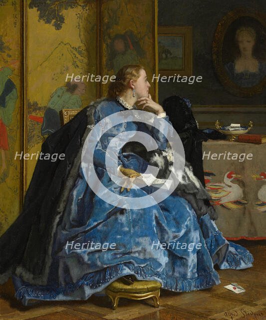 A Duchess (The Blue Dress), c1866. Creator: Alfred Stevens.