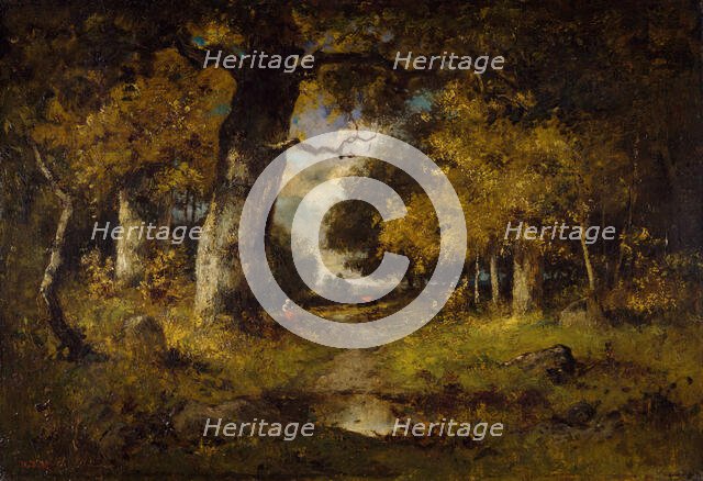 Woodland Scene, 1876. Creator: Narcisse Virgile Diaz de la Pena.